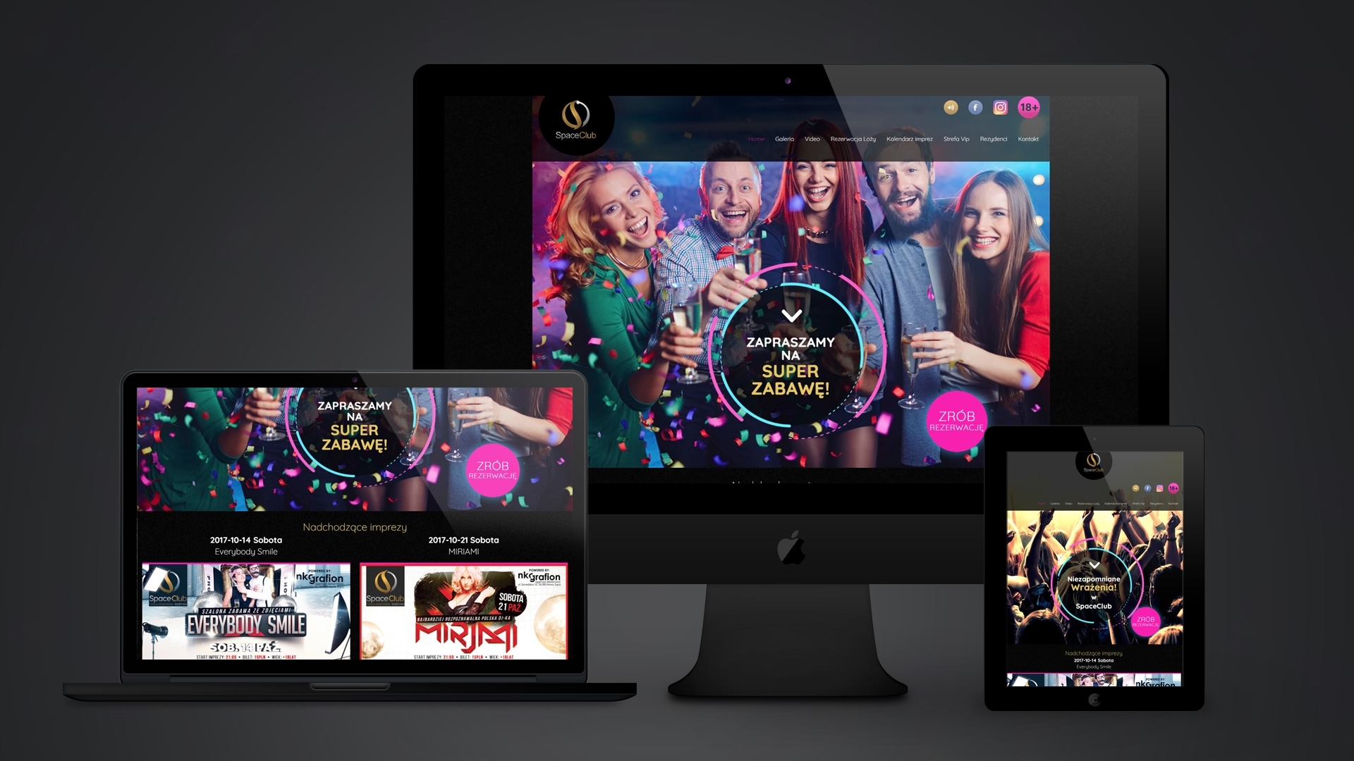 Strona internetowa dla Space-club